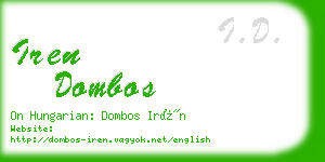 iren dombos business card